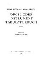 Orgel oder Instrument Tabulaturbuch (1571/83)