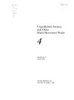 4. Unpublished sonatas and other multi-movement works