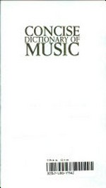 Concise dictionary of music