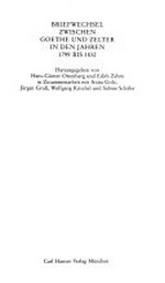 Bd. 20. Briefwechsel zwischen Goethe und Zelter in ; 3. Einführung, Kommentar
