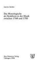 24. Das Monologische als Denkform in der Musik zwischen 1760 und 1785