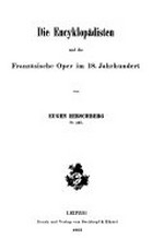 10. Die Encyklopädisten und die französische Oper im 18. Jahrhundert