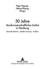 16. 50 Jahre Musikwissenschaftliches Institut in Hamburg: Bestandsaufnahme - aktuelle Forschung - Ausblick