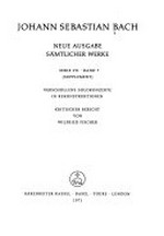 Serie 7, Bd. 7 (Supplement). Verschollene Solokonzerte in Rekonstruktionen: kritischer Bericht