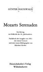 34. Mozarts Serenaden: ein Beitrag zur Stilkritik des 18. Jahrhunderts