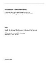 57. Musik als Spiegel der Lebenswirklichkeit im Barock: XXV. Internationale wissenschaftliche Arbeitstagung  Michaelstein, 13. bis 15. Juni 1997