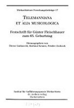 Telemanniana et alia Musicologica: Festschrift für Günter Fleischhauer zum 65. Geburtstag