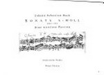 Johann Sebastian Bach, Sonata A-Moll - BWV 1003: eine wortlose Passion; analytische Studie